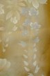 Photo7: P0109A Antique Japanese kimono Light Brown TOMESODE formal for women / Silk. Flower, The lining has holes or rips. There are some small holes. Aging deterioration. Base woven pattern: Threads roll pattern (Grade D) (7)