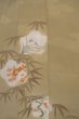 Photo5: P0109B Antique Japanese kimono Pale Brown TOMESODE formal for women / Silk. Flower (Grade C) (5)