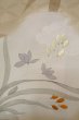 Photo7: P0109B Antique Japanese kimono Pale Brown TOMESODE formal for women / Silk. Flower (Grade C) (7)