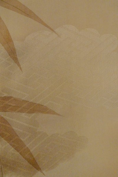 Photo11: P0109B Antique Japanese kimono Pale Brown TOMESODE formal for women / Silk. Flower (Grade C) (11)