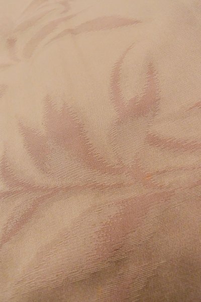 Photo8: P0109C Vintage Japanese kimono Light Grayish Pink HAORI short jacket for women / Silk. Arabesque vine (Grade C) (8)