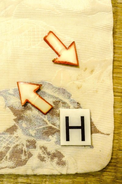 Photo17: P0109D Vintage Japanese kimono Ivory HAORI short jacket for women / Silk. Leaf (Grade C) (17)