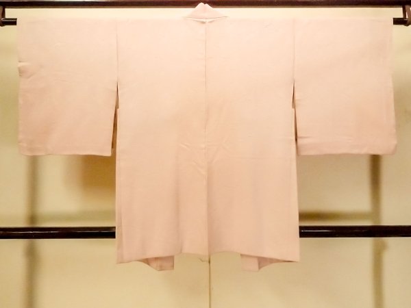 Photo2: P0109E Vintage Japanese kimono Pale Pink HAORI short jacket for women / Silk. (Grade C) (2)