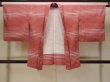 Photo1: P0109G Vintage Japanese kimono Dark Pink HAORI short jacket for women / Synthetic. Flower (Grade B) (1)