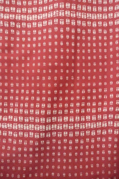 Photo4: P0109G Vintage Japanese kimono Dark Pink HAORI short jacket for women / Synthetic. Flower (Grade B) (4)