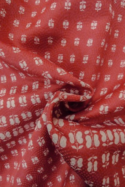 Photo12: P0109G Vintage Japanese kimono Dark Pink HAORI short jacket for women / Synthetic. Flower (Grade B) (12)