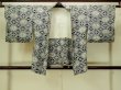 Photo1: P0109H Vintage Japanese kimono Pale Light Blue HAORI short jacket for women / Silk. UME plum bloom (Grade C) (1)