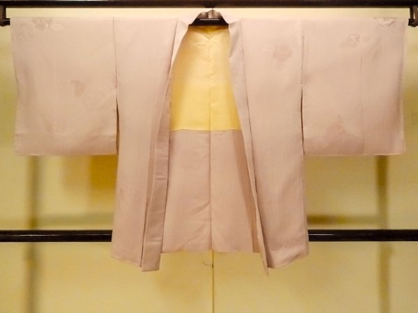 Photo1: Mint P0109J Vintage Japanese kimono Light Pink HAORI short jacket for women / Silk. (Grade A) (1)