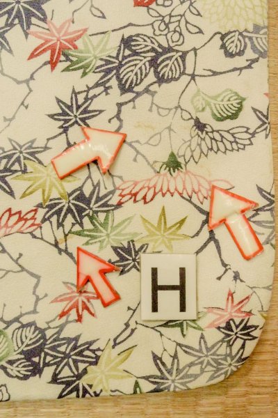 Photo21: P0109M Vintage Japanese kimono Off White HAORI short jacket for women / Silk. Chrysanthemum (Grade C) (21)