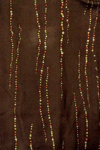 Photo3: P0109O Vintage Japanese kimono Dark Brown HAORI short jacket for women / Silk. Dot (Grade C) (3)