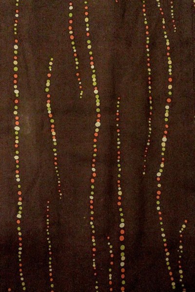 Photo4: P0109O Vintage Japanese kimono Dark Brown HAORI short jacket for women / Silk. Dot (Grade C) (4)