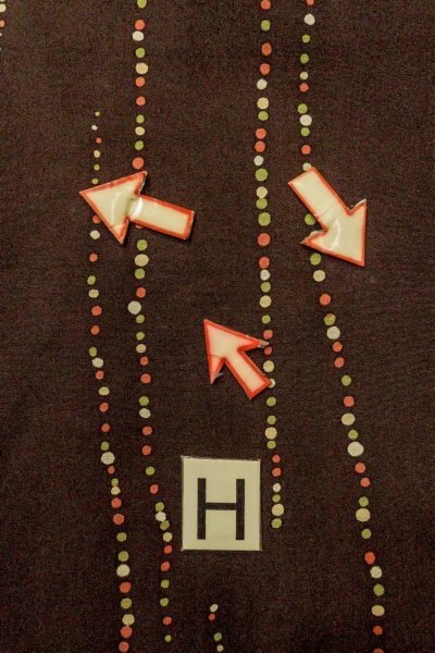 Photo21: P0109O Vintage Japanese kimono Dark Brown HAORI short jacket for women / Silk. Dot (Grade C) (21)