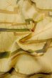 Photo9: P0109P Vintage Japanese kimono Pale Yellow HAORI short jacket for women / Silk. Abstract pattern (Grade B) (9)
