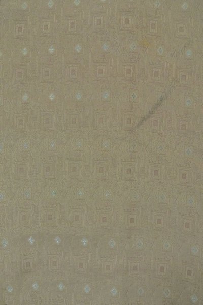 Photo4: P0109Q Vintage Japanese kimono Gray HAORI short jacket for women / Silk. Geometrical pattern (Grade B) (4)