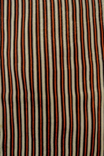 Photo4: P0109R Vintage Japanese kimono Vivid Red HAORI short jacket for women / Silk. Stripes (Grade D) (4)