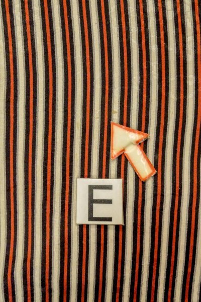 Photo15: P0109R Vintage Japanese kimono Vivid Red HAORI short jacket for women / Silk. Stripes (Grade D) (15)