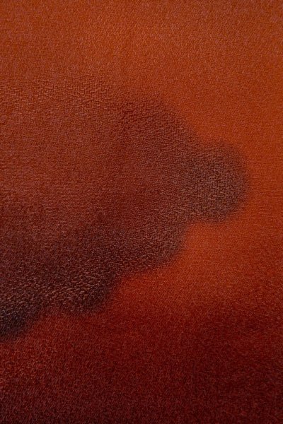 Photo7: P0109S Vintage Japanese kimono Vivid Vermilion HAORI short jacket for women / Silk. Cloud (Grade B) (7)