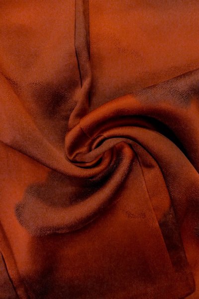 Photo11: P0109S Vintage Japanese kimono Vivid Vermilion HAORI short jacket for women / Silk. Cloud (Grade B) (11)