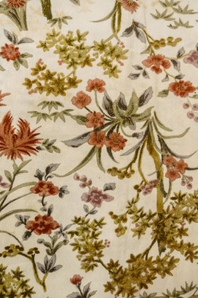 Photo4: P0109T Vintage Japanese kimono White HAORI short jacket for women / Silk. Flower (Grade C) (4)