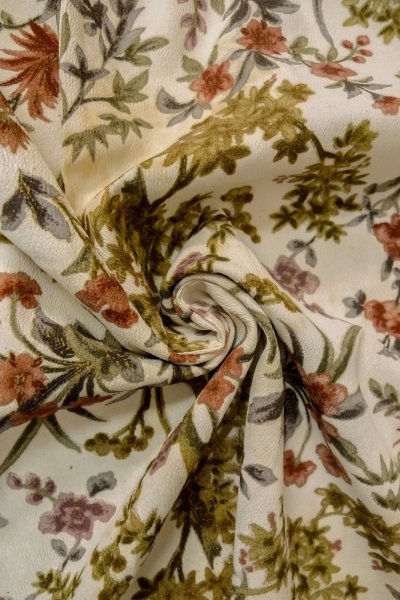 Photo11: P0109T Vintage Japanese kimono White HAORI short jacket for women / Silk. Flower (Grade C) (11)