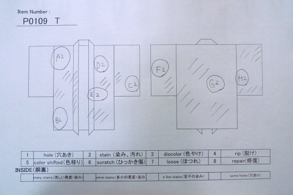 Photo13: P0109T Vintage Japanese kimono White HAORI short jacket for women / Silk. Flower (Grade C) (13)
