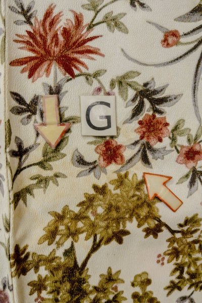 Photo20: P0109T Vintage Japanese kimono White HAORI short jacket for women / Silk. Flower (Grade C) (20)