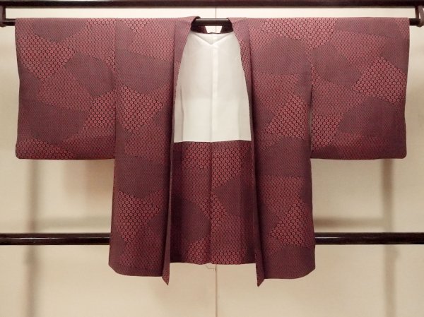 Photo1: Mint P0109U Vintage Japanese kimono Black HAORI short jacket for women / Silk. Flower (Grade A) (1)