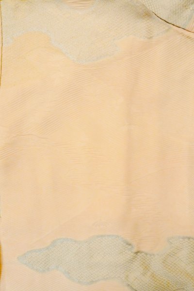 Photo3: P0109V Vintage Japanese kimono Light Pink HAORI short jacket for women / Silk. Gap in a cloud (Grade C) (3)