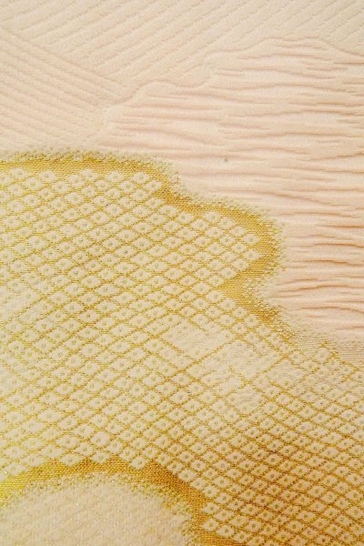 Photo7: P0109V Vintage Japanese kimono Light Pink HAORI short jacket for women / Silk. Gap in a cloud (Grade C) (7)