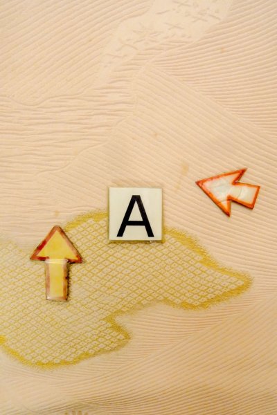 Photo14: P0109V Vintage Japanese kimono Light Pink HAORI short jacket for women / Silk. Gap in a cloud (Grade C) (14)