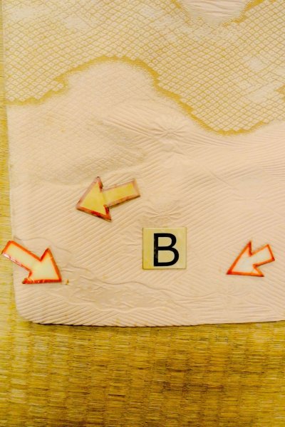 Photo15: P0109V Vintage Japanese kimono Light Pink HAORI short jacket for women / Silk. Gap in a cloud (Grade C) (15)