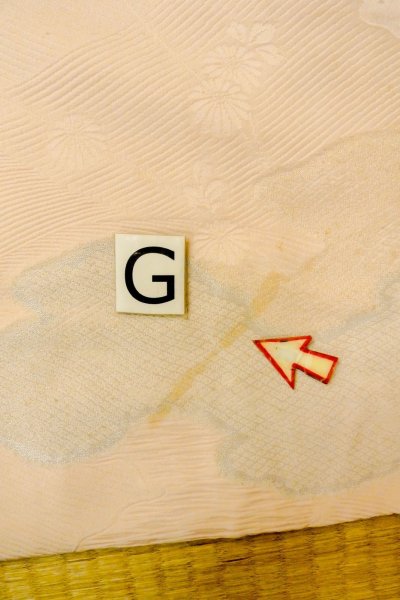 Photo20: P0109V Vintage Japanese kimono Light Pink HAORI short jacket for women / Silk. Gap in a cloud (Grade C) (20)