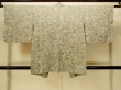 Photo2: P0109W Vintage Japanese kimono Light Grayish Light Blue HAORI short jacket for women / Silk. Abstract pattern (Grade C) (2)