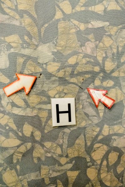 Photo21: P0109W Vintage Japanese kimono Light Grayish Light Blue HAORI short jacket for women / Silk. Abstract pattern (Grade C) (21)