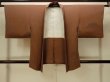 Photo1: P0109X Vintage Japanese kimono Dark Brownish Dark Red HAORI short jacket for women / Silk. Mountain (Grade B) (1)