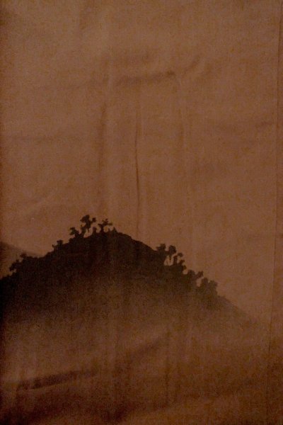 Photo4: P0109X Vintage Japanese kimono Dark Brownish Dark Red HAORI short jacket for women / Silk. Mountain (Grade B) (4)