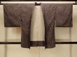 Photo1: P0109Y Vintage Japanese kimono Dark Purple HAORI short jacket for women / Synthetic. Dot (Grade B) (1)