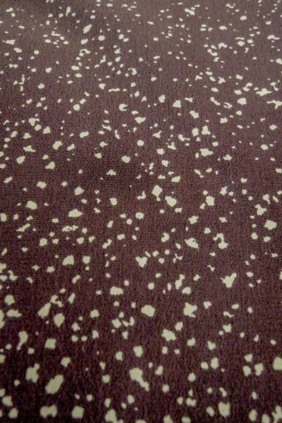 Photo8: P0109Y Vintage Japanese kimono Dark Purple HAORI short jacket for women / Synthetic. Dot (Grade B) (8)