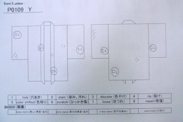 Photo11: P0109Y Vintage Japanese kimono Dark Purple HAORI short jacket for women / Synthetic. Dot (Grade B) (11)