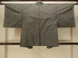 Photo2: P0110A Vintage Japanese kimono Black HAORI short jacket for women / Silk. Geometrical pattern (Grade B) (2)