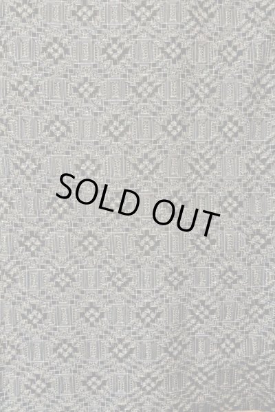 Photo5: P0110A Vintage Japanese kimono Black HAORI short jacket for women / Silk. Geometrical pattern (Grade B) (5)