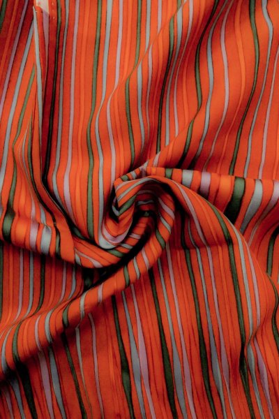 Photo11: Mint P0110C Vintage Japanese kimono Vivid Red HAORI short jacket for women / Silk. Curved lines (Grade A) (11)