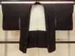Photo1: P0110D Vintage Japanese kimono Black HAORI short jacket for women / Silk. (Grade B) (1)