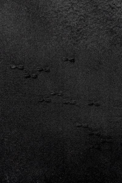 Photo7: P0110D Vintage Japanese kimono Black HAORI short jacket for women / Silk. (Grade B) (7)