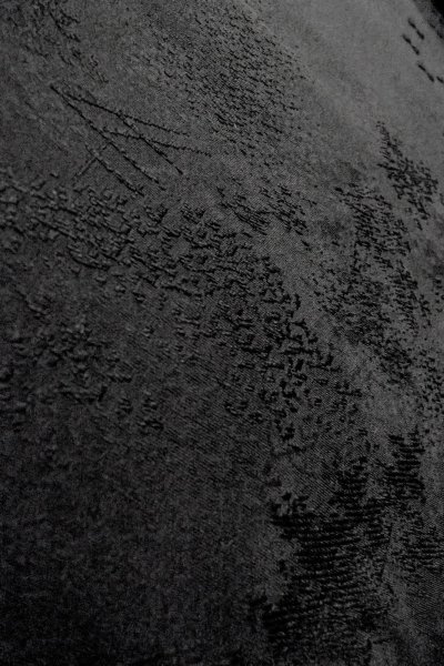 Photo10: P0110D Vintage Japanese kimono Black HAORI short jacket for women / Silk. (Grade B) (10)