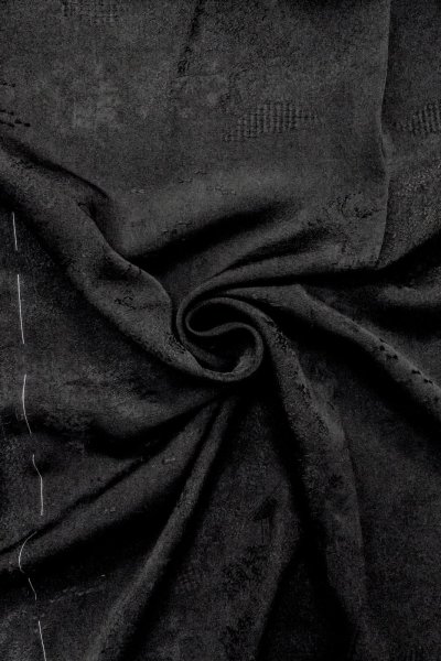 Photo13: P0110D Vintage Japanese kimono Black HAORI short jacket for women / Silk. (Grade B) (13)