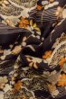 Photo13: P0120B Antique Japanese kimono Dark Wisteria HAORI short jacket for women / Silk. Chrysanthemum (Grade C) (13)