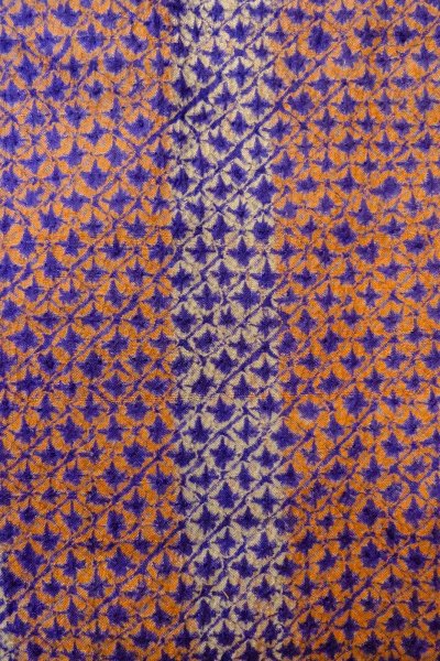 Photo5: Mint P0120C Antique Japanese kimono Dark Coral HAORI short jacket for women / Silk. Plaid Checks (Grade A) (5)