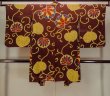 Photo2: P0120D Antique Japanese kimono Dark Dark Red HAORI short jacket for women / Silk. Chinese flower (Grade C) (2)