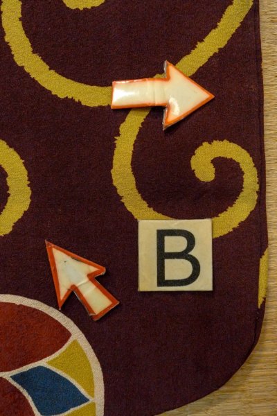 Photo16: P0120D Antique Japanese kimono Dark Dark Red HAORI short jacket for women / Silk. Chinese flower (Grade C) (16)